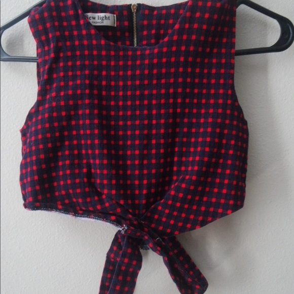 Two Piece Red and Black Checkered Set - Picture 2 of 2